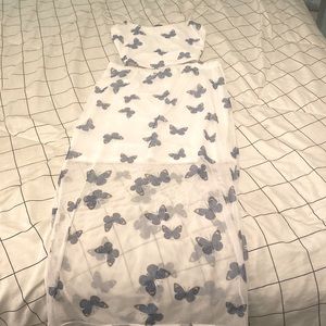 Matching set butterfly skirt and top.